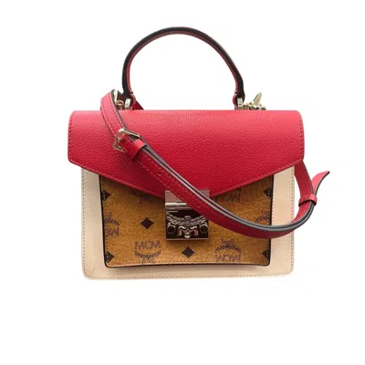 Pre-owned Mcm Ivory Color Leather Handbag Shoulder Bag () In Multi