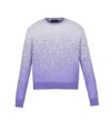 Mcm Jacquard Knit Oversized Sweater With Cosmic Gradient In Purple