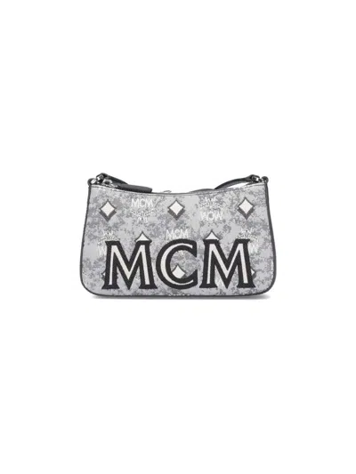 Mcm Jacquard Mini Bag In Grey