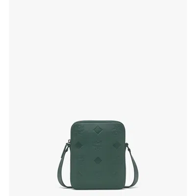 Mcm Klassik Crossbody In Maxi Monogram Leather In Green