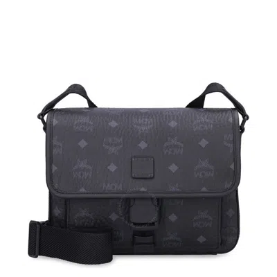 Mcm Klassik Logo Messenger Bag - Black