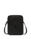Mcm Klassik Mini Maxi Monogram Embossed Leather Crossbody Bag In Black