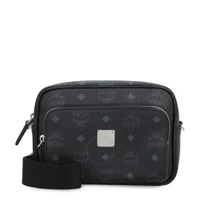 Mcm Klassik Visetos Coated Canvas Crossbody In Black