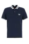 Mcm Men's Navy Stretch Piquet Polo Shirt In Blue
