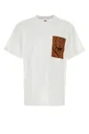 Mcm Interwoven Lettered Pocket T-shirt In White
