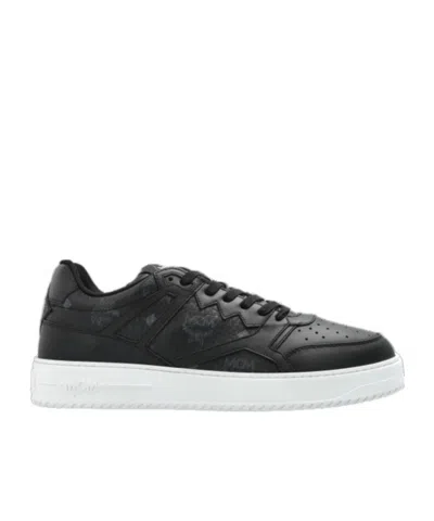 Mcm Lace-up Low-cut Casual Skate Shoes In Black