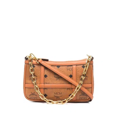 Mcm Ladies Delmy Shoulder Bag In Cognac Visetos In Brown