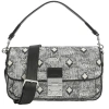 Mcm Ladies Grey Crossbody Bag In Vintage Jacquard Monogram In Grey