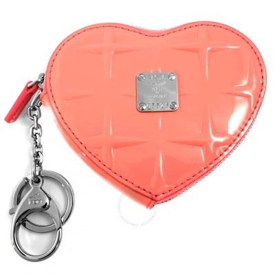 Mcm Ladies Heart Coin Pouch Charm Wallet In Spring