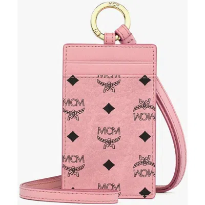 Mcm Lanyard Id Card Holder In Pink