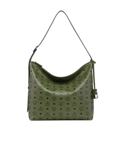 MCM LARGE AREN HOBO VISETOS MONOGRAM SHOULDER BAG