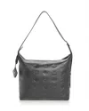 Mcm Large Aren Maxi Monogram Leather Shoulder Bag In Black