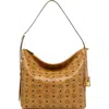 Mcm Large Aren Shoulder Bag In Cognac