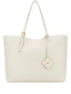 Mcm White Leather Large Himmel Shopping Bag In White