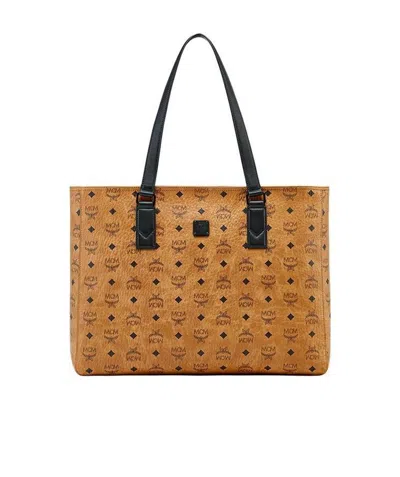Mcm Large Klassik Tote Bag In Brown