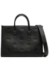 Mcm Large München Tote Bag In Black