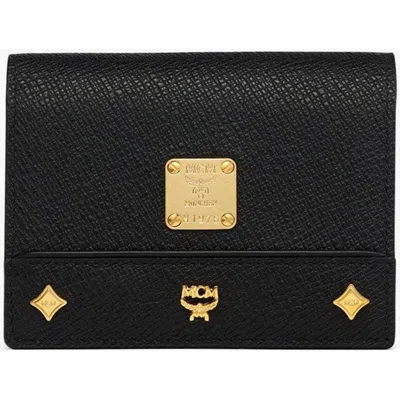 Mcm Large Pina Wallet In Black
