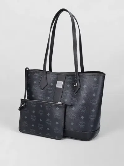 Mcm Large Shoulder Shopper Bag Dual Handles In Black