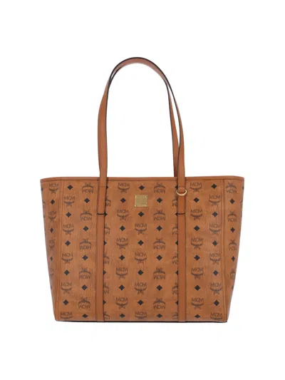 Mcm Large Tote Bag "liz" In Brown