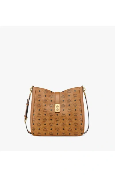 Mcm Large Tracy Hobo In Brown