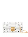 Mcm Large Tracy Monogram-pattern Wallet In White