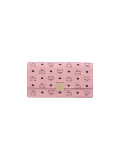 Mcm Large Wallet With Strap – Pink