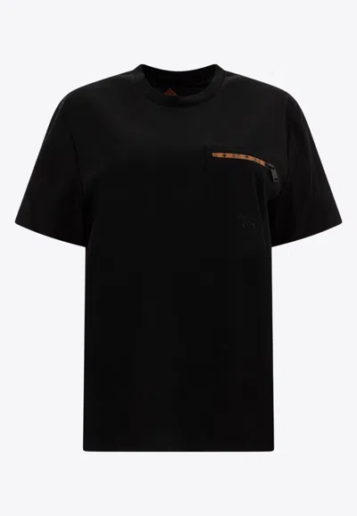 Mcm Laurel Embroidered Jersey T-shirt In Black