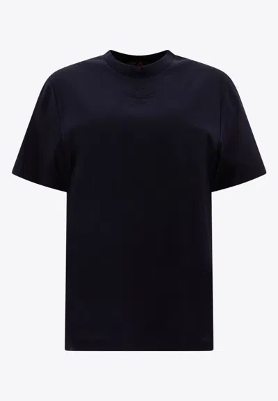 Mcm Laurel Embroidered T-shirt In Black