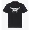 Mcm Laurel Logo Print T-shirt In Organic Cotton In Black