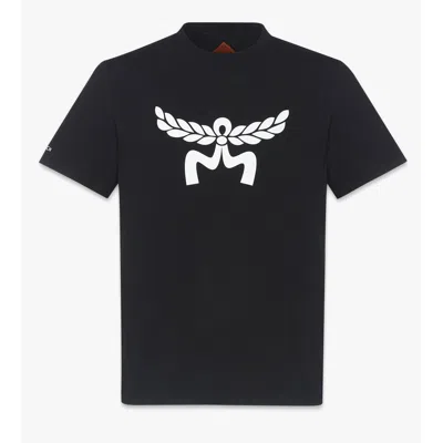 MCM LAUREL LOGO PRINT T-SHIRT IN ORGANIC COTTON