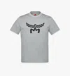 Mcm Laurel Logo Print T-shirt In Organic Cotton In Gray