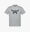 Mcm Laurel Logo Print T-shirt In Organic Cotton In Grey