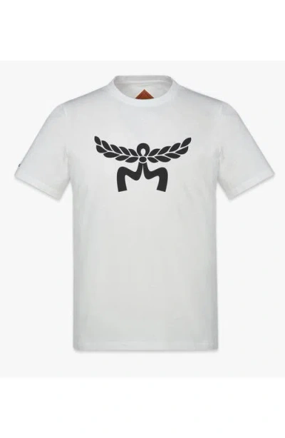 Mcm Laurel Logo Print T-shirt In White