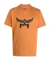 Mcm Laurel Logo Print T-shirt In Organic Cotton In Brown