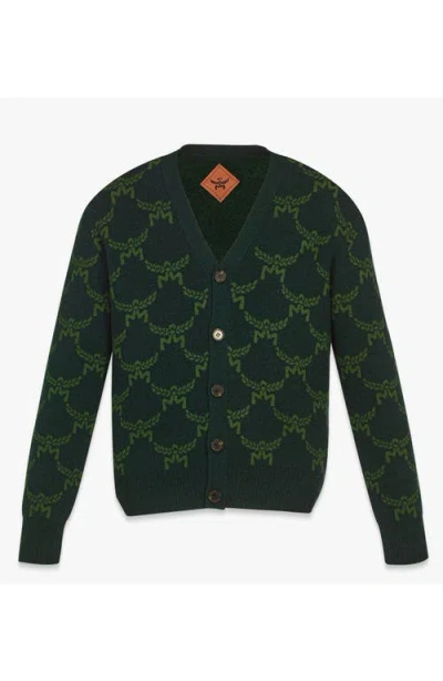 Mcm Lauretos Cardigan In Forest Green