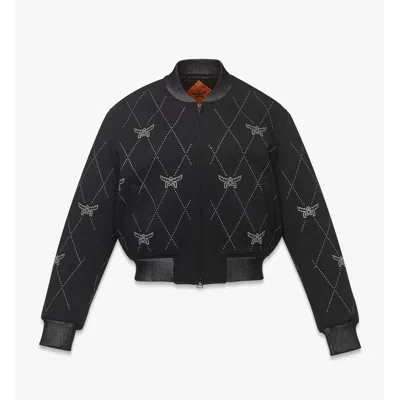 Mcm Lauretos Crystal Ponte Jacket In Black