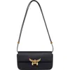 Mcm Lauretos Leather Shoulder Bag In Black