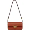 Mcm Lauretos Leather Shoulder Bag In Coconut Shell Brown