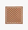 Mcm Lauretos Monogram Bandana Scarf In Cognac