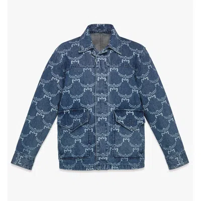 MCM LAURETOS MONOGRAM DENIM JACKET