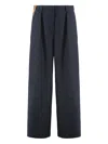 Mcm Lauretos Pleated Trousers In Blue