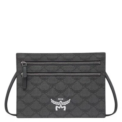 Mcm Lauretos Small Himmel Crossbody Pouch In Gray