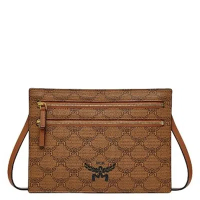 Mcm Lauretos Small Himmel Crossbody Pouch In Brown