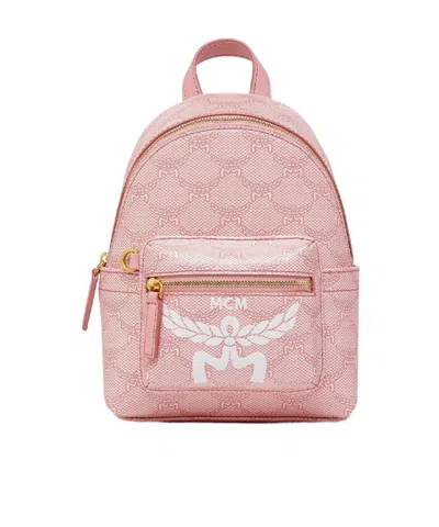 Mcm Lauretos Stark Bebe Boo Backpack In Pink