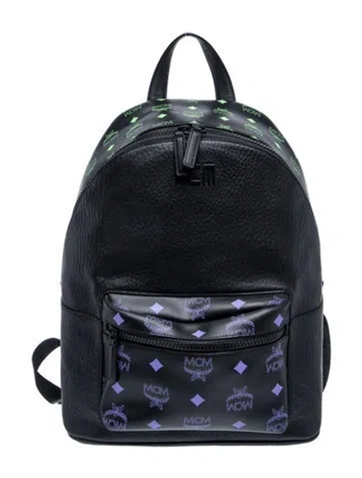 Pre-owned Mcm Leather Backpack In Black