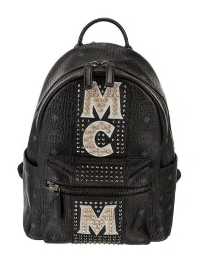 Pre-owned Mcm Leather Backpack In Black