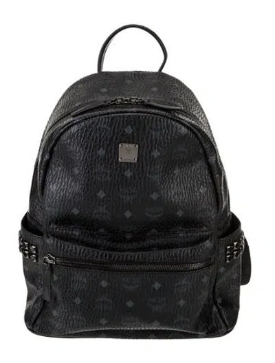 Pre-owned Mcm Leather Backpack In Black