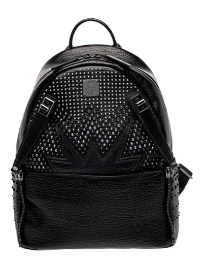 Pre-owned Mcm Leather Backpack In Black