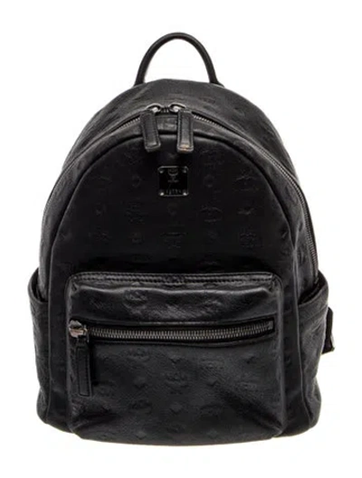 Pre-owned Mcm Leather Backpack In Black