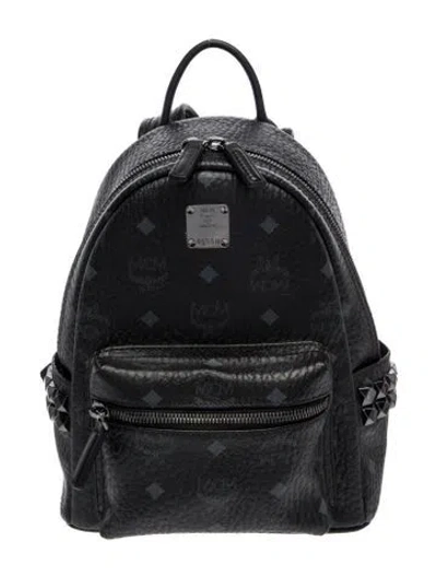 Pre-owned Mcm Leather Backpack In Black